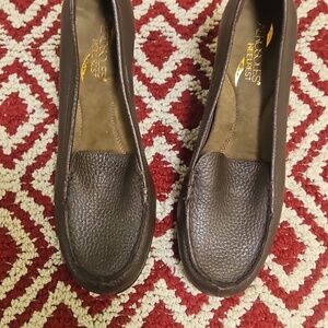 Dark Brown Leather Loafer 2 inch Heel (Used)